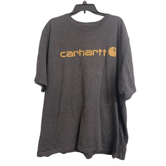 Carhartt 2XL Loose Fit Cotton Pullover Shirt Charcoal Gray Workwear Casual - Picture 1 of 8